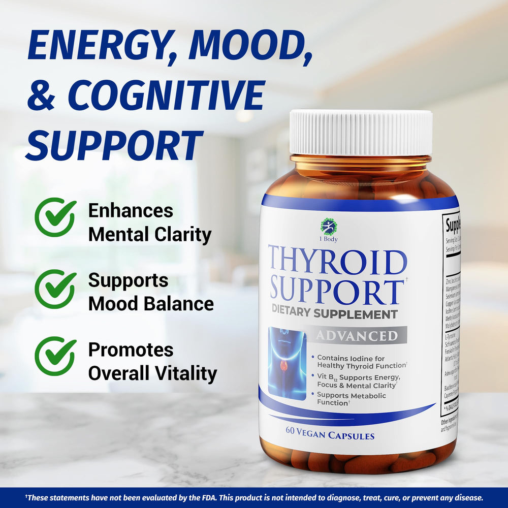 Daily thyroid support for energy, mood, and concentration