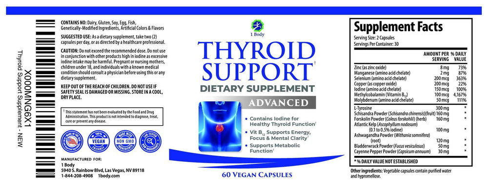 Made in the USA thyroid support supplement image