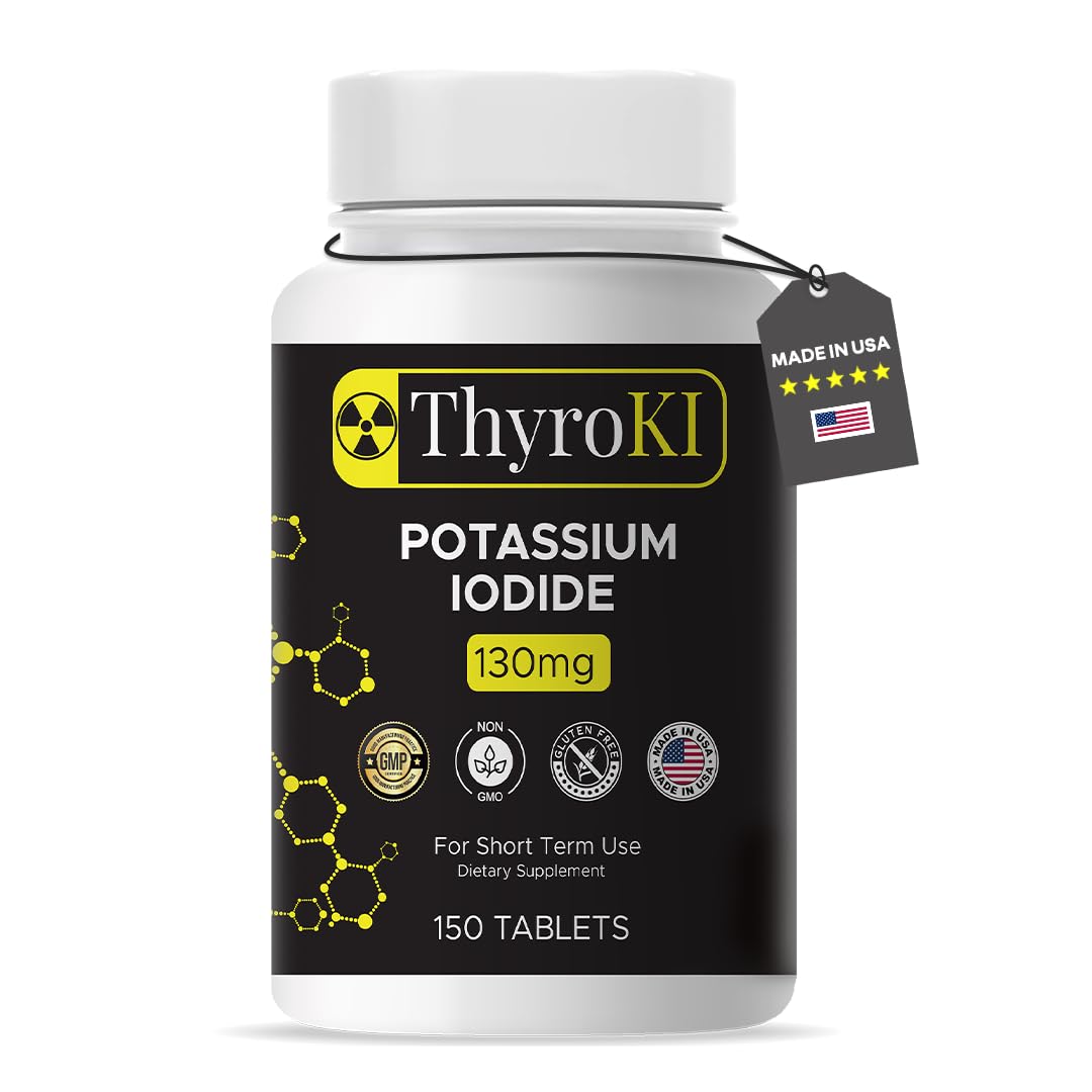 ThyroKI Potassium Iodide 130 mg tablets bottle with 150-count label