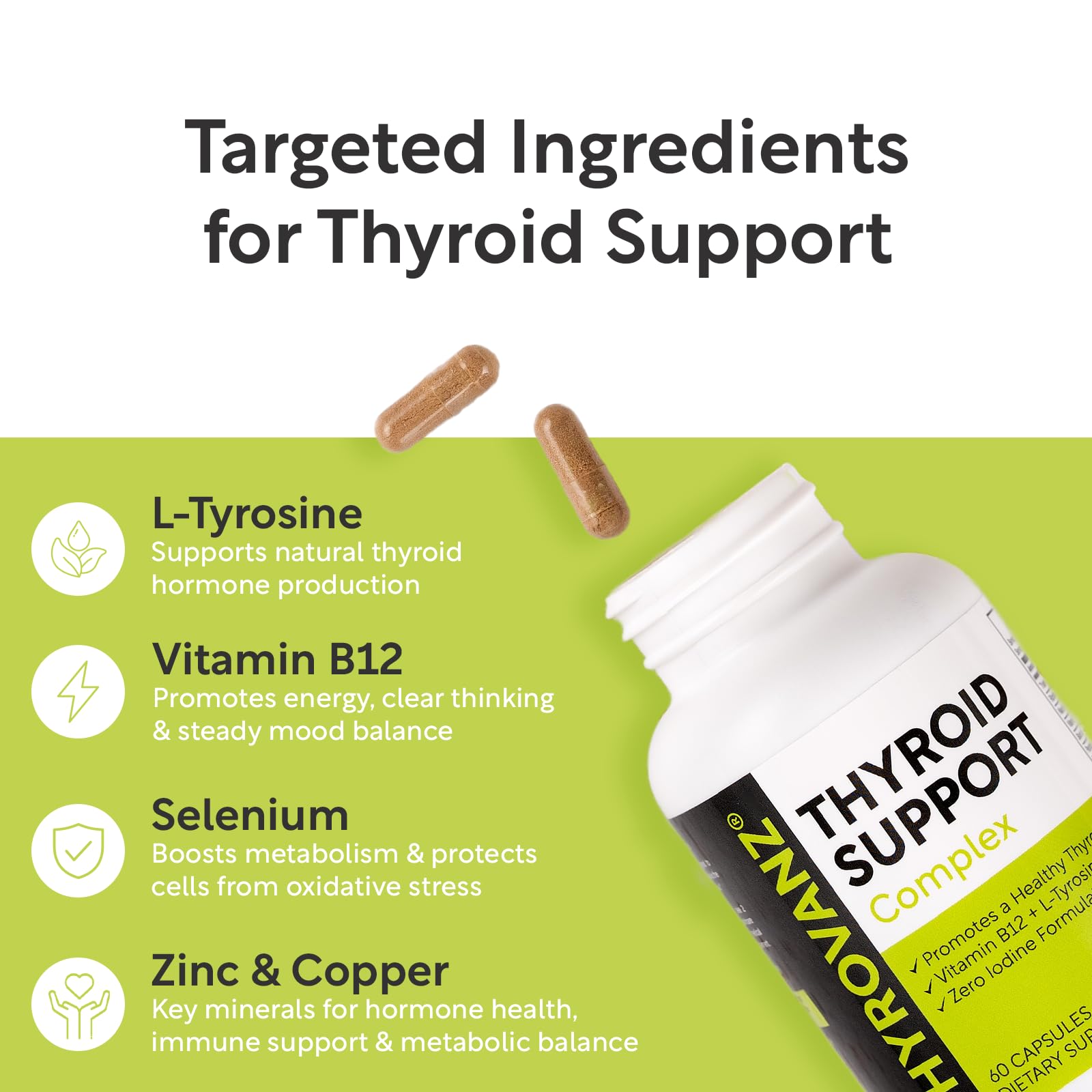 Adaptogens and nutrients in THYROVANZ formula