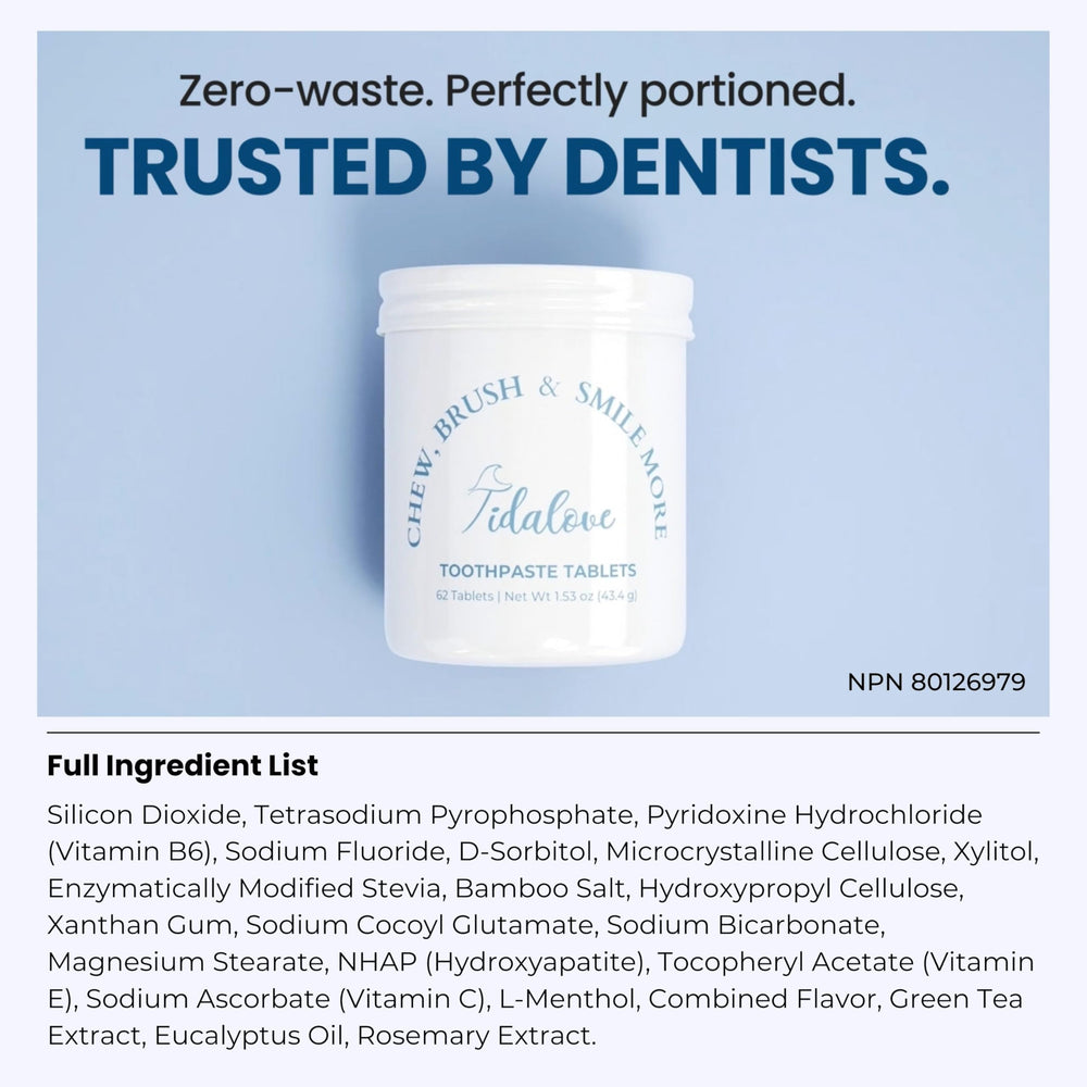 Chew one tablet, brush with a wet toothbrush, rinse—easy use