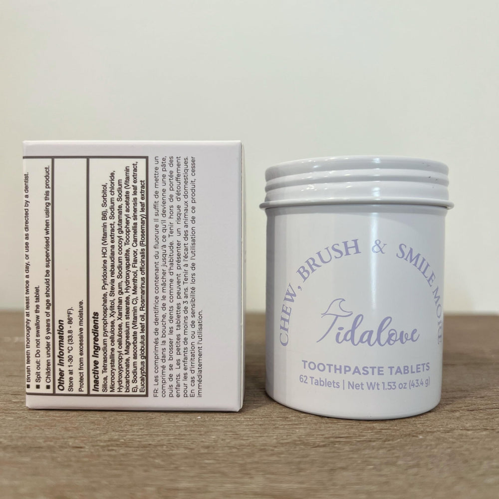 Paper refill packs compatible with Tidalove toothpaste tablets