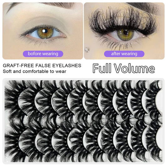 Tikiley 3D fluffy lashes eye portrait highlights long wispy effect.