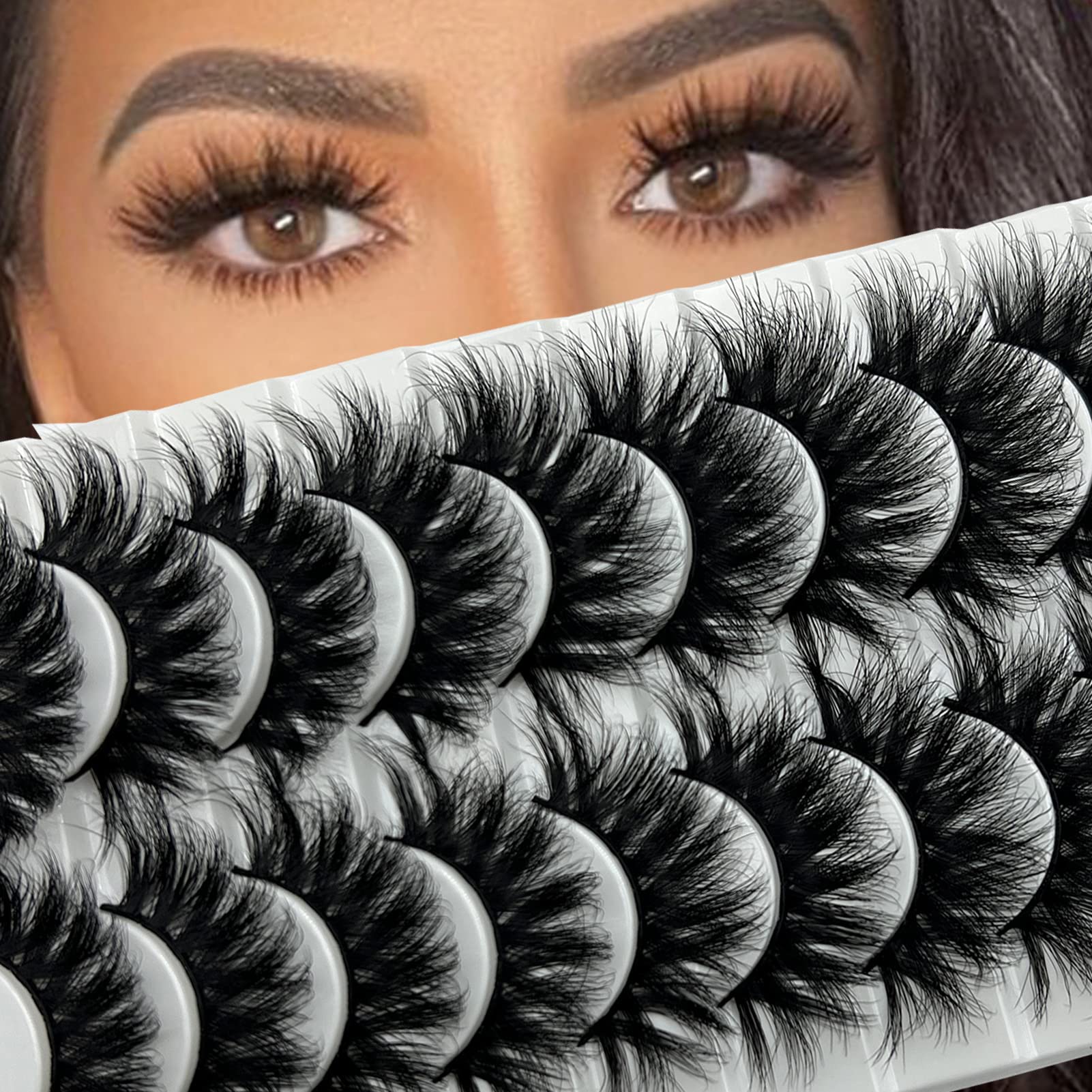 TIKILEY fluffy 25mm mink lashes for dramatic eye definition.