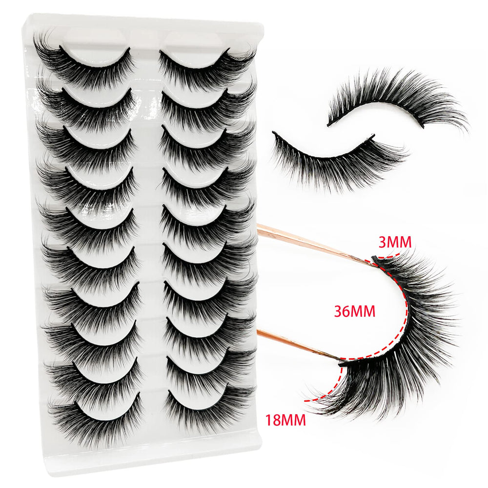 TIKILEY Mink fluffy 18mm lashes offer lightweight comfort.