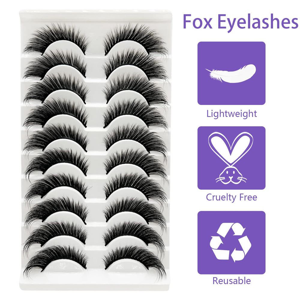 TIKILEY Fox Eye Lashes outer corner wings show dramatic elongation.