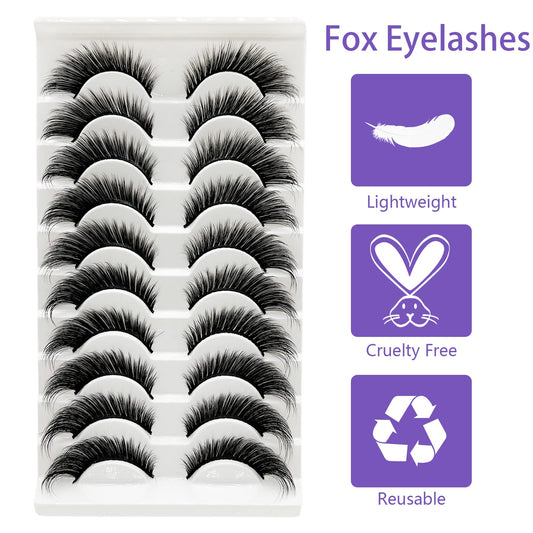 TIKILEY Fox Eye Lashes outer corner wings show dramatic elongation.