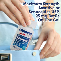 TIME-CAP LABS Timely Max Laxatives bottle open showing safety seal