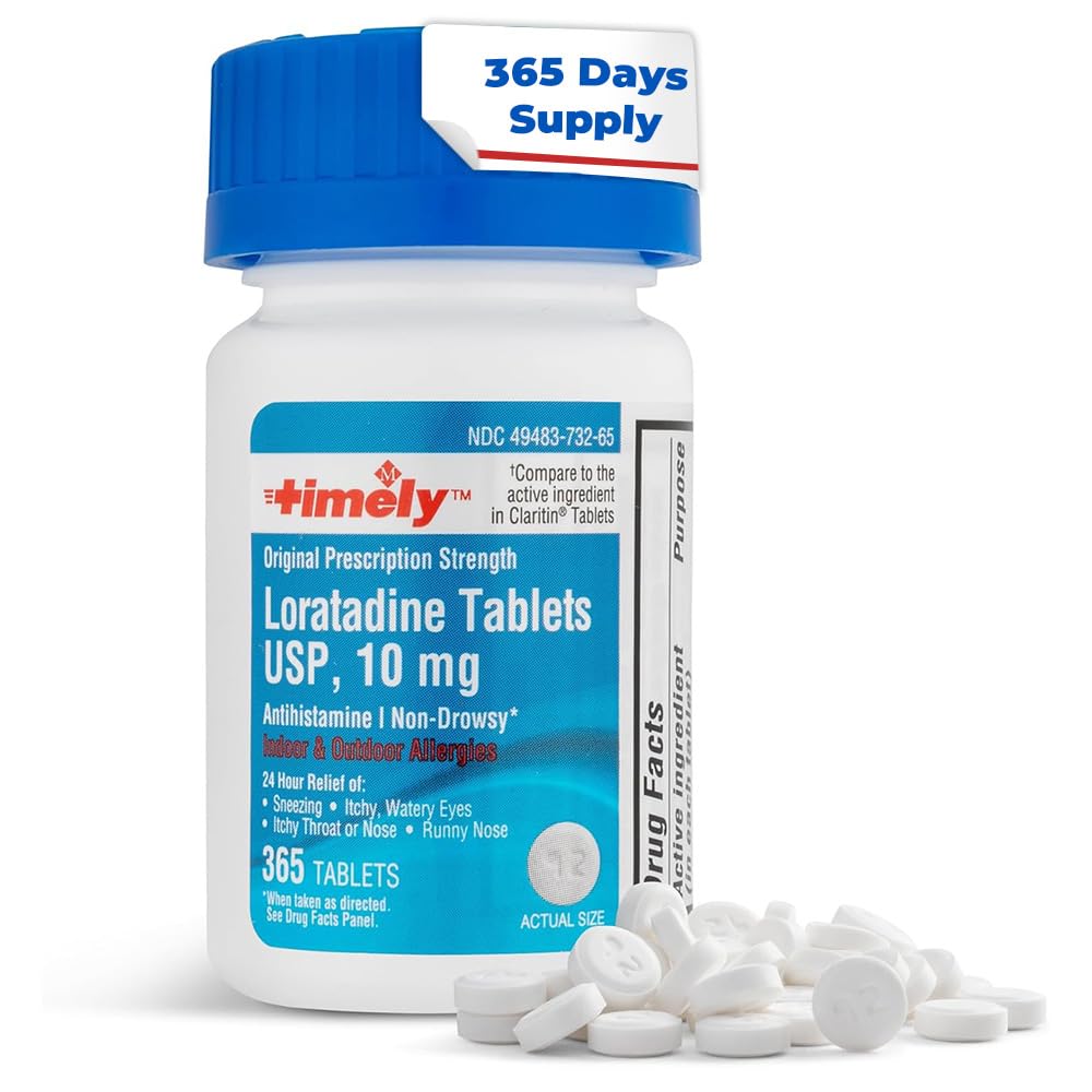 TIME-CAP LABS Loratadine 10mg bottle for all-day allergy relief.