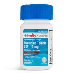 TIME-CAP LABS Loratadine on shelf, ready for seasonal relief.