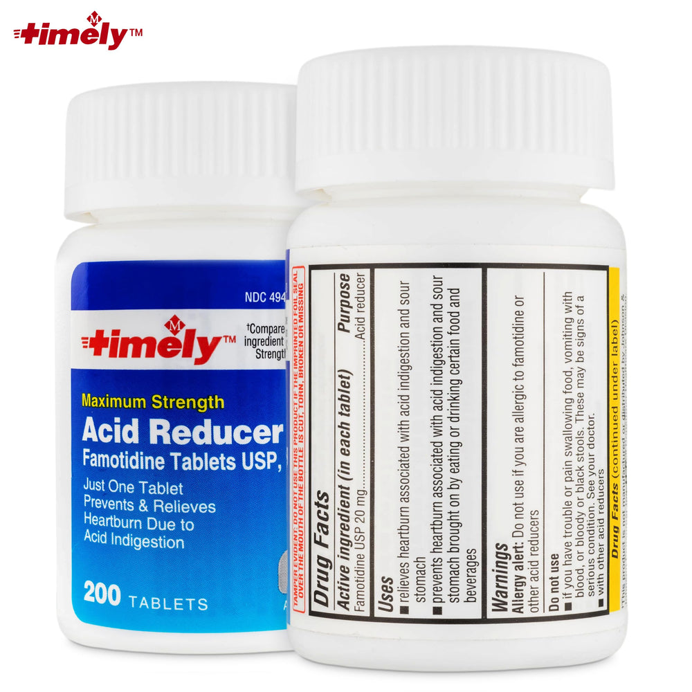 Timely Acid Reducer value savings banner communicates affordable support.