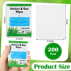 Travel-friendly packaging of Timgle denture wipes
