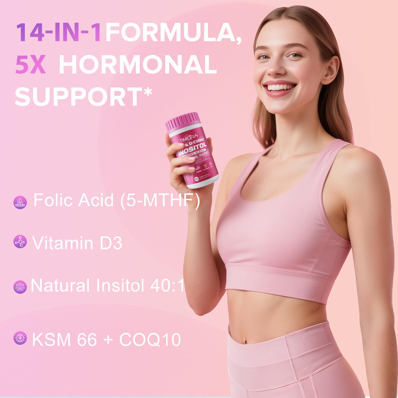 Illustration of female hormonal balance and ovarian health