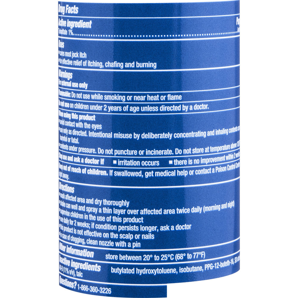Tinactin jock itch spray powder being applied provides instant cooling and relief.