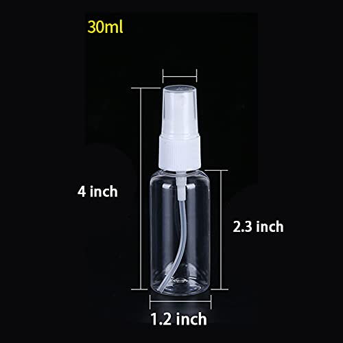 TINFO clear 30ml spray bottle for fine mist cosmetics.