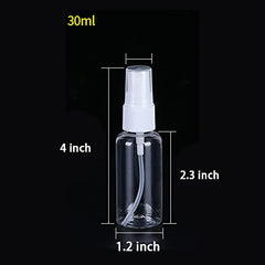 TINFO clear 30ml spray bottle for fine mist cosmetics.