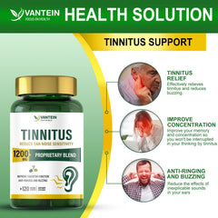 60-day supply label for tinnitus relief capsules
