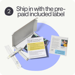 Sample collection tools included in the kit