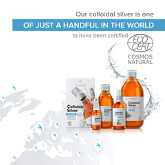 Close-up image of tiny silver particles