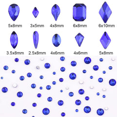 Tisslan blue round beads in multiple sizes ideal for precise nail design