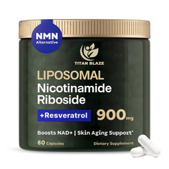 Bottle of Titan Blaze NAD+ 80 capsules