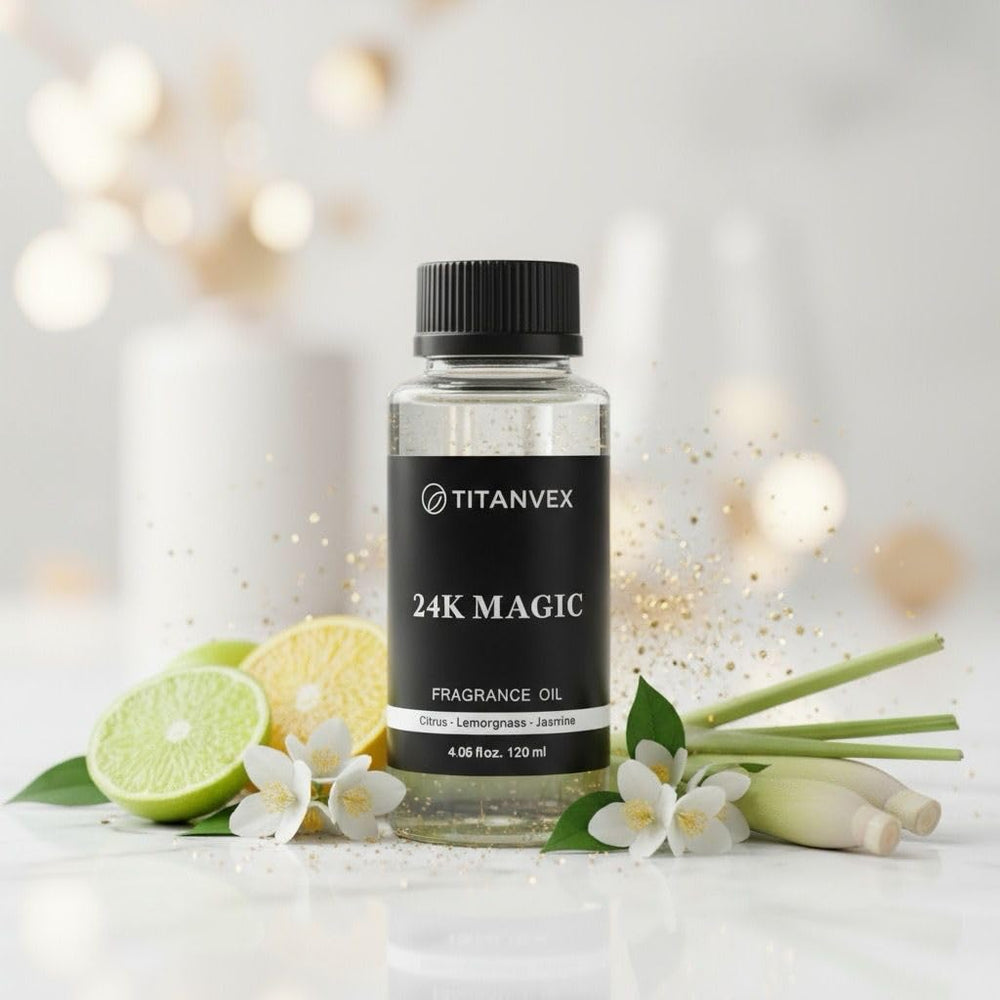 TitanVex 24K Magic Diffuser Oil pour action for easy usage.