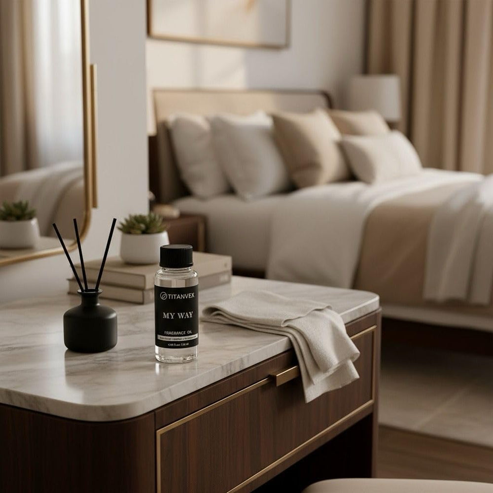 TitanVex-long-lasting-fragrance-visual suggests enduring hotel-grade scent in rooms.