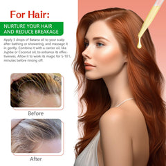 Tiuedu Batana Oil applied to hair strands for smoothness