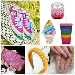 Tiwnefua 24Grid crystal decorations suitable for nails, phones, and accessories.