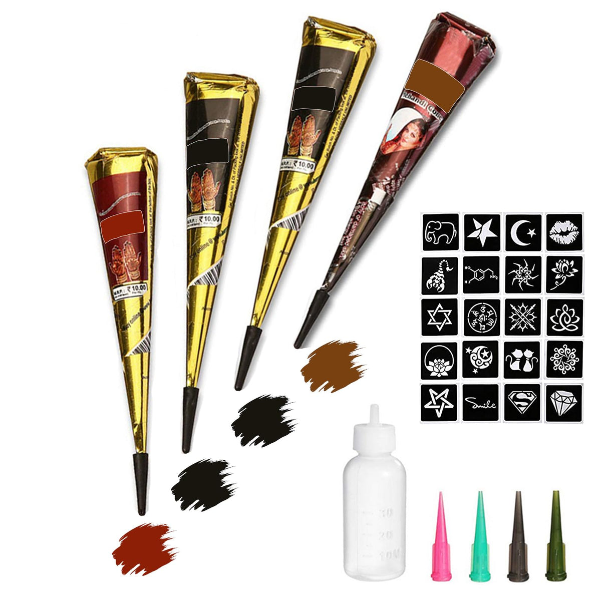 Tizoerly black tattoo paste cone for bold temporary designs