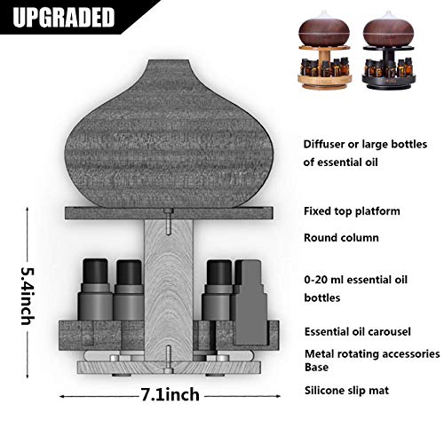 Top fixed tray holding diffuser or small plant on bamboo stand