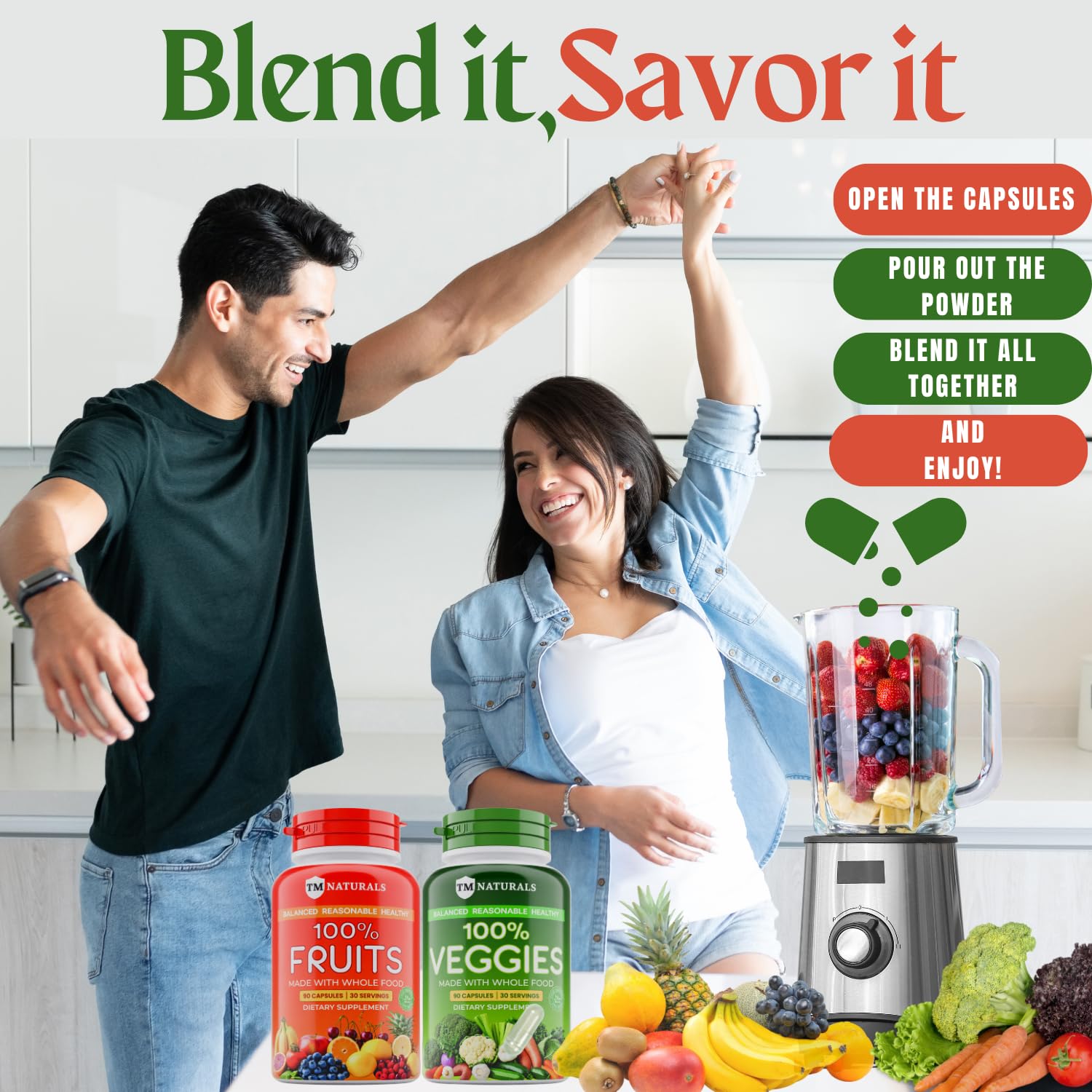 Pack of two 90-count bottles for daily use