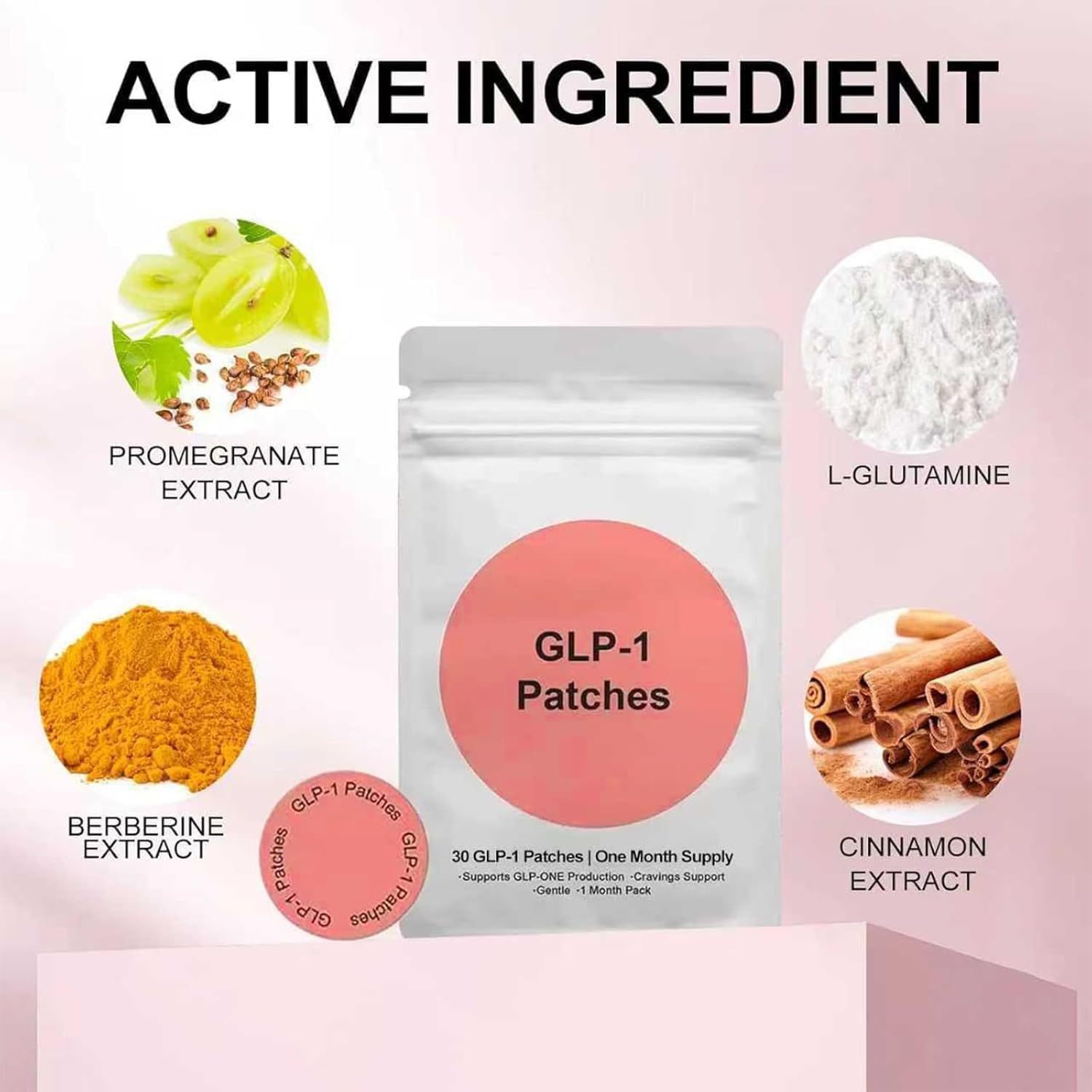 Neutral daily skin care design of GLP-1 patch
