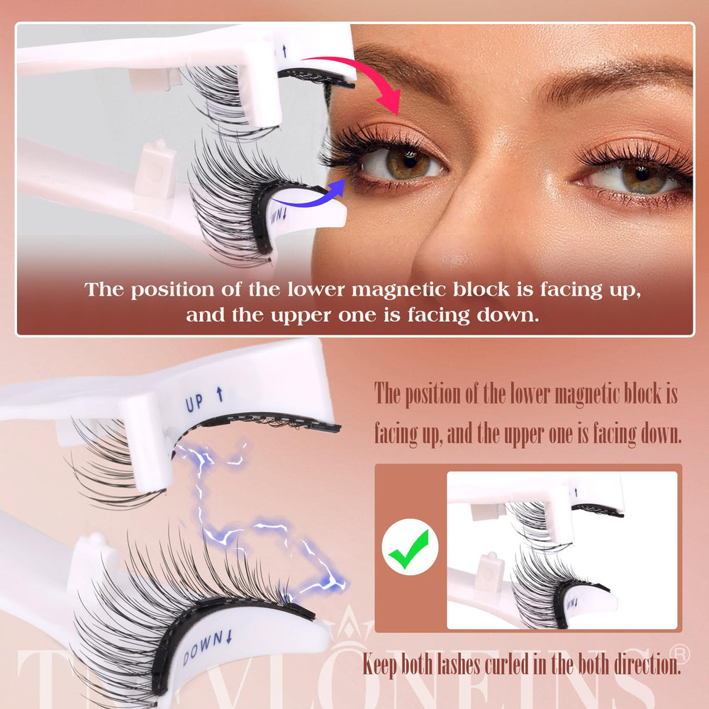 TNFVLONEINS natural look magnetic lashes for a subtle lash enhancement.