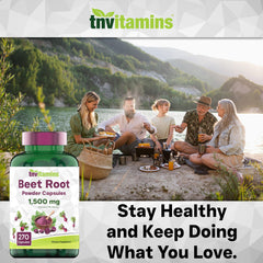 Made in USA label for TNVitamins Beet Root Capsules.