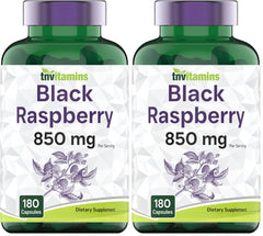 TNVitamins Black Raspberry Capsules bottle front view - 850mg per serving