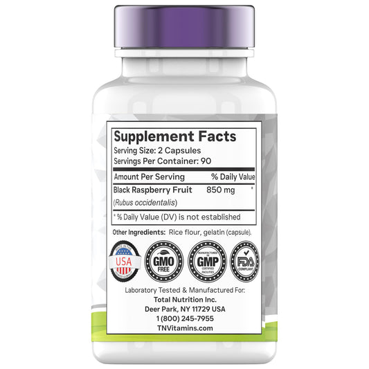 Close-up of Black Raspberry Capsules