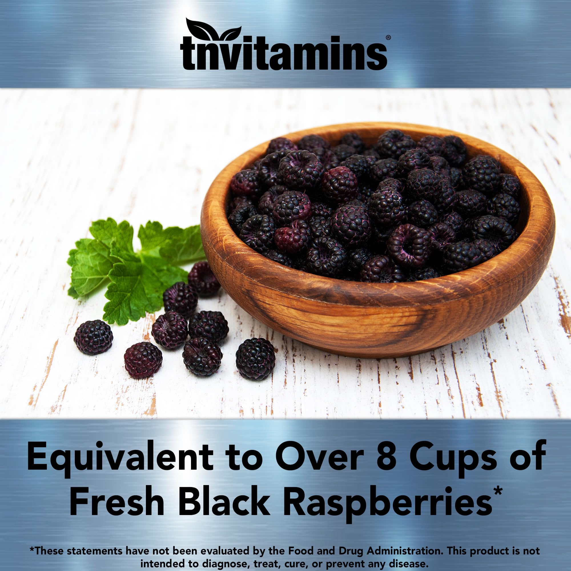 Two bottles of TNVitamins Black Raspberry Capsules (pack of 2)