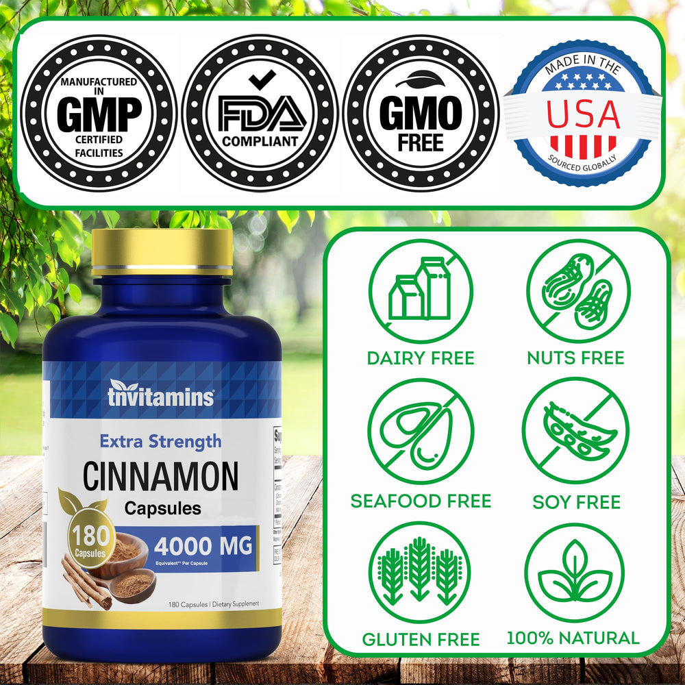 Non-GMO, gluten-free cinnamon capsules