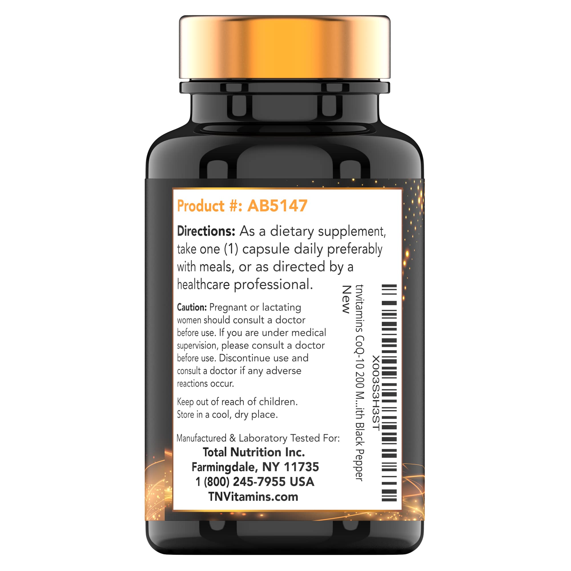 Product packaging showing 150 capsules and five month supply