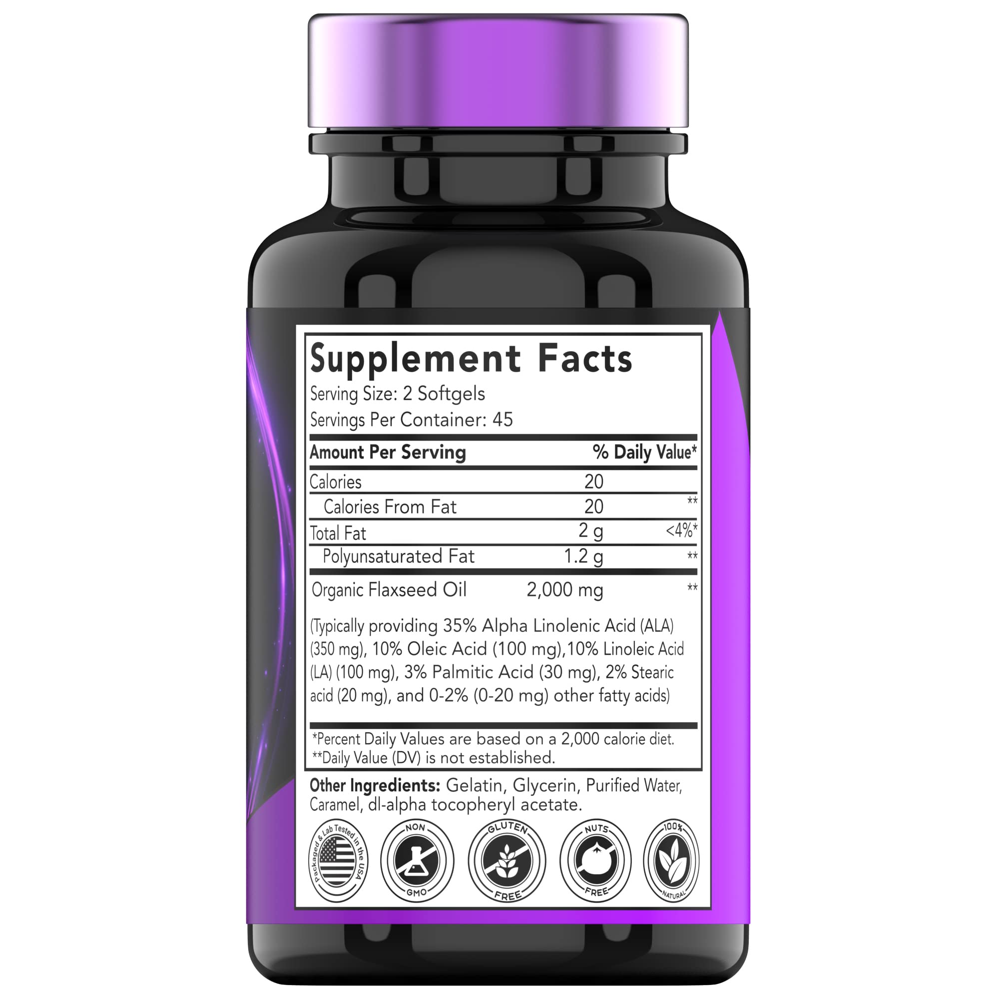 Close-up: flaxseed oil softgels highlighting omega-3 fatty acids