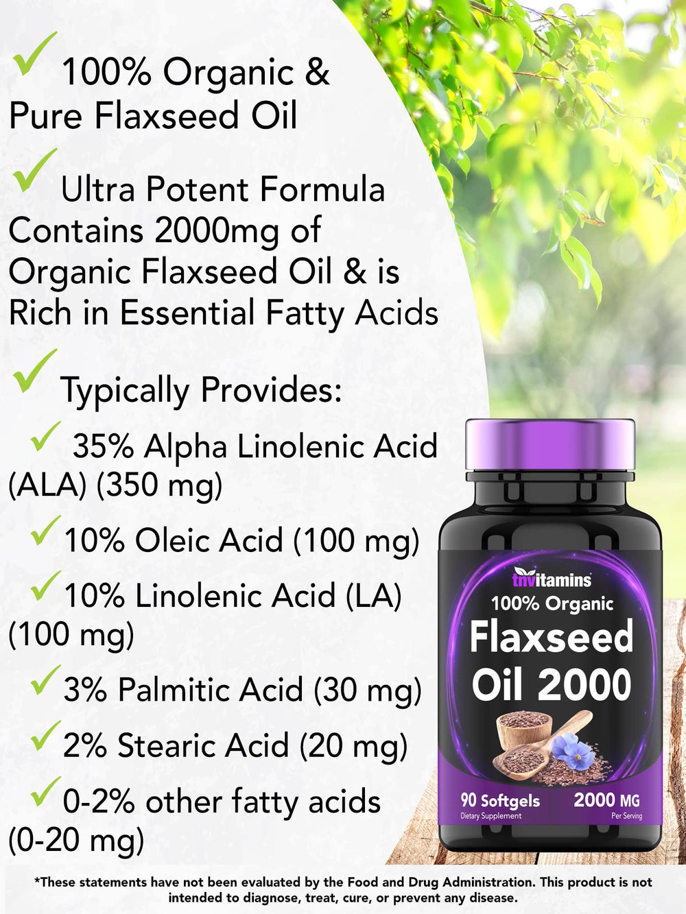 Packaging image: flaxseed oil softgels for women and men