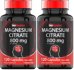 TNVitamins Magnesium Citrate 800mg bottle - front view