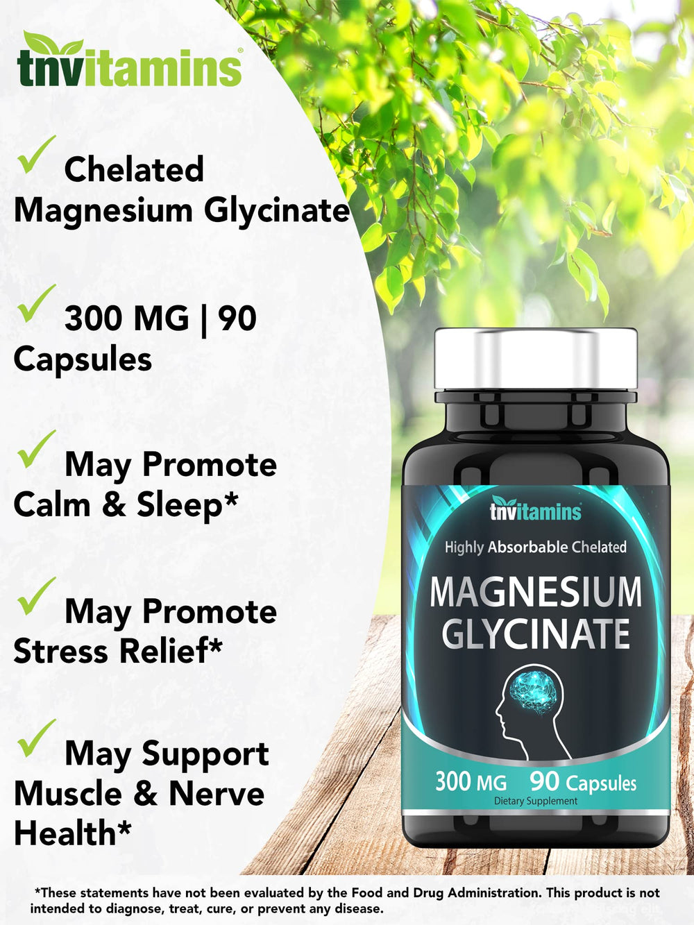 Magnesium Glycinate powder ingredients label