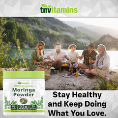 Vegan, Non-GMO, gluten-free packaging for moringa powder