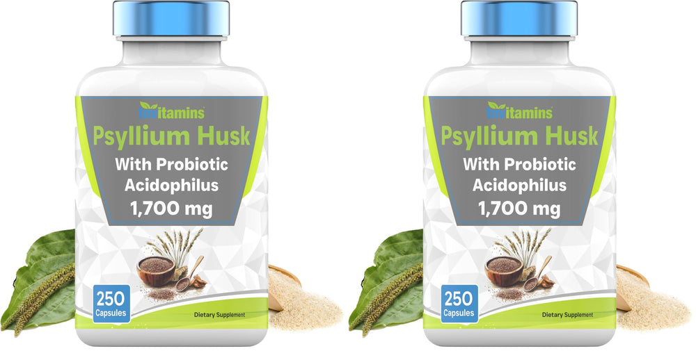 TNVitamins Psyllium Husk Capsules bottle labeled 1700 mg per capsule
