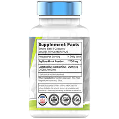 Product packaging with 1700 mg per capsule and 250 capsules per bottle
