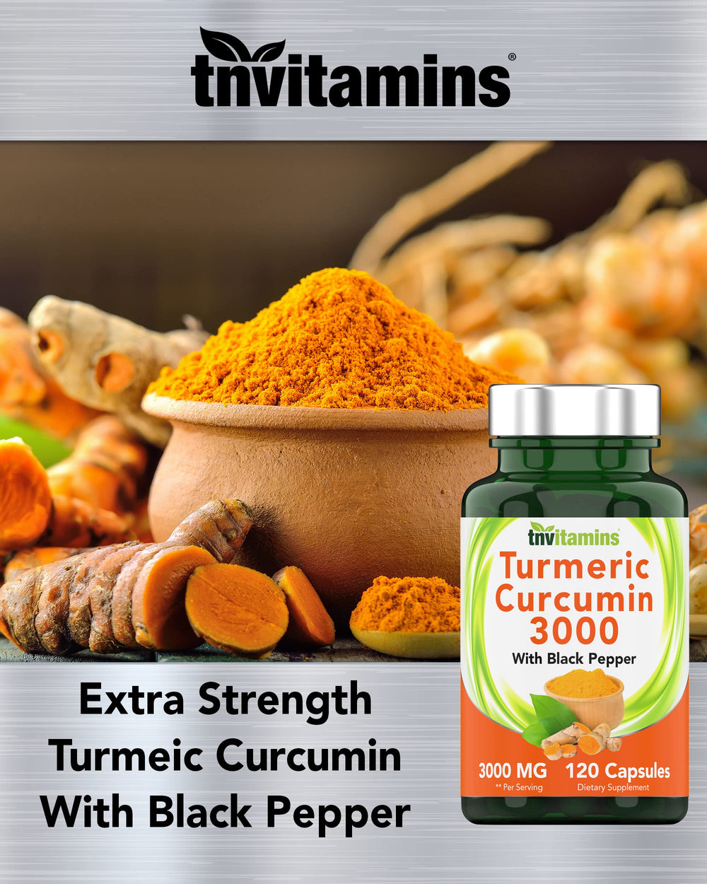 TNVitamins Turmeric Curcumin Pack of 2 bottle image