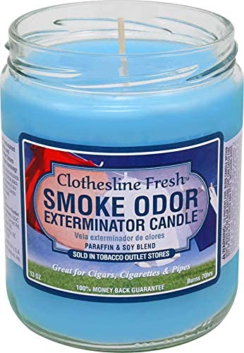 13oz jar candle with Clothesline Fresh scent by Tobacco Outlet