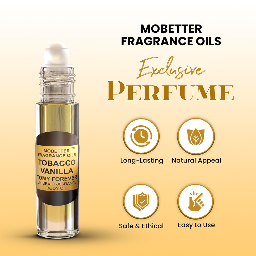 Lifestyle image showing tobacco vanilla unisex body oil